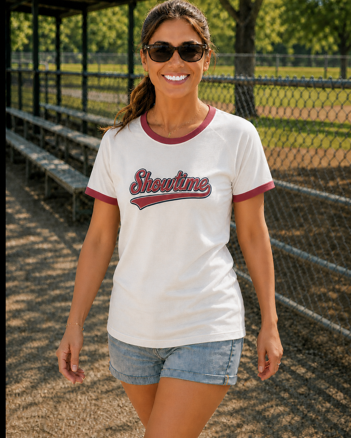 Showtime Women's Vintage Ringer Tee